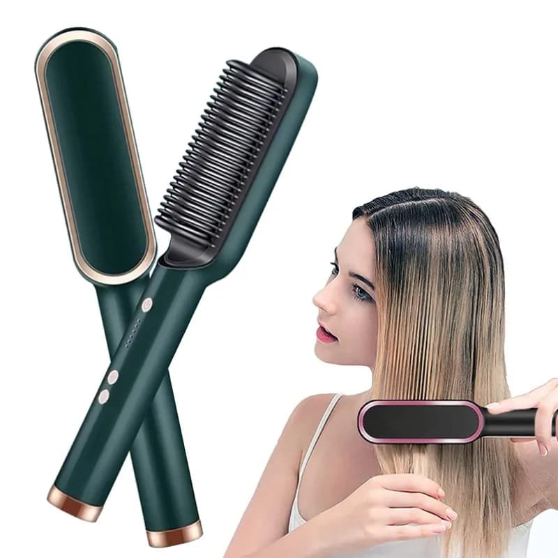 Brosse à Lisser – Chauffage Rapide & Anti-Brûlure