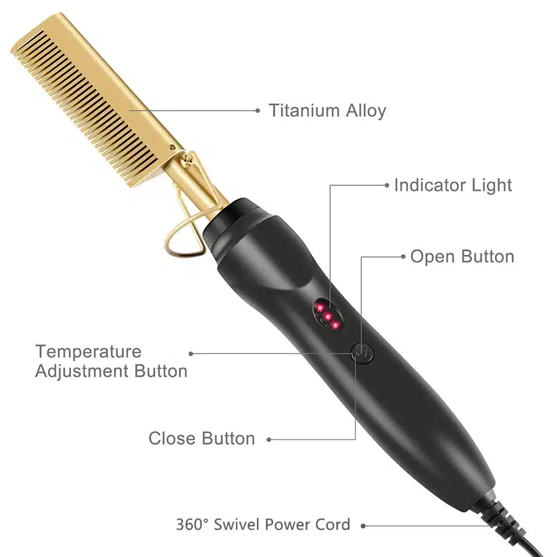 Peigne Chauffant électrique pour lissage rapide
