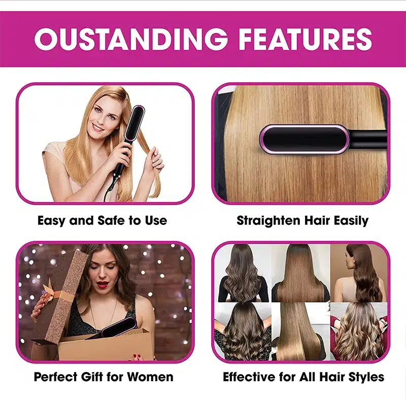 Lisseur multifonction pour cheveux lisses et brillants
