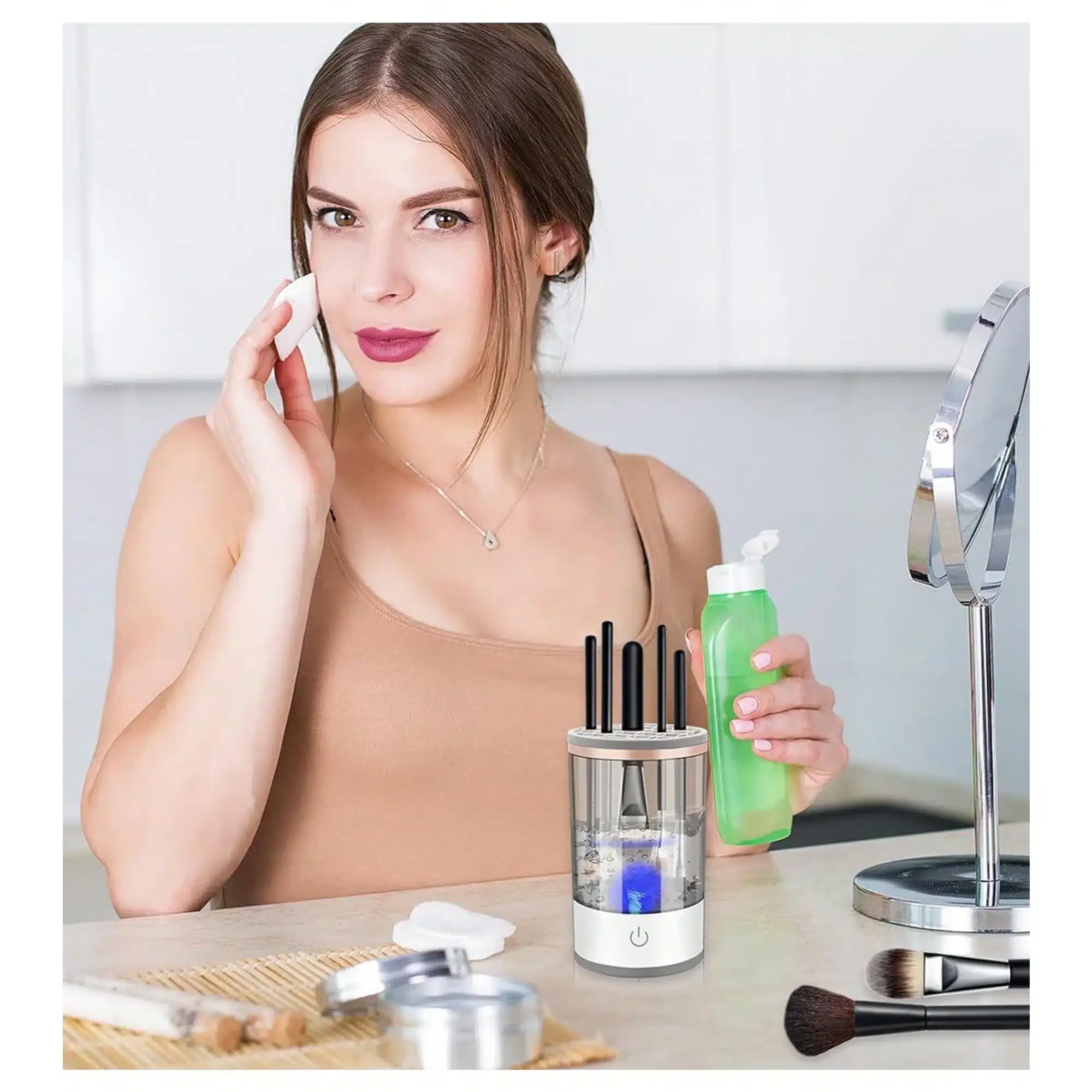 Machine Nettoyage Pinceaux Maquillage – Lavage Express 11 Laveur Pinceaux Maquillage Haute Technologie