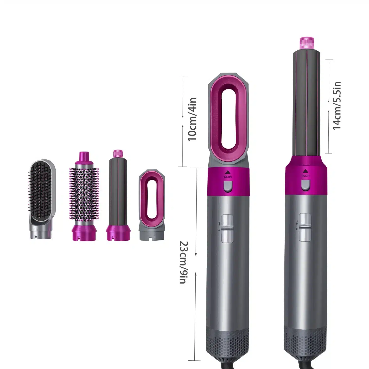 Brosse coiffante 5-en-1 avec technologie ionique