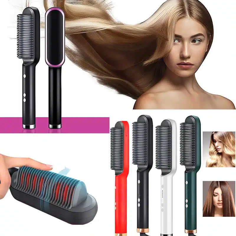 Brosse à lisser chauffante en céramique