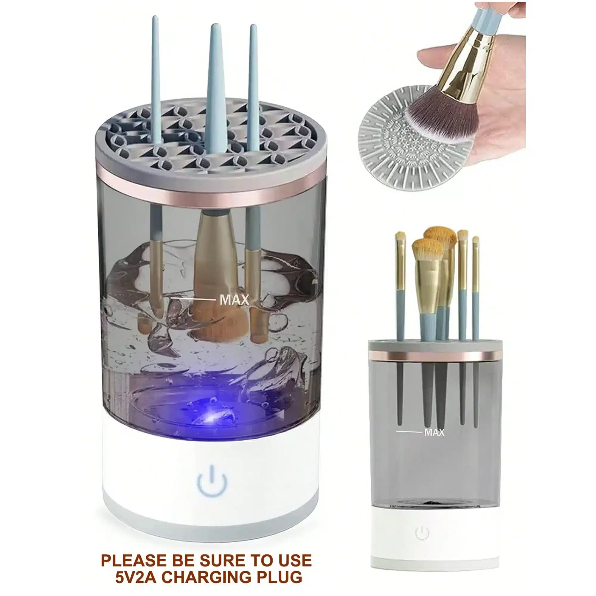 Machine Nettoyage Pinceaux Maquillage – Lavage Express 5 Nettoyeur Pinceaux Automatique 3-en-1