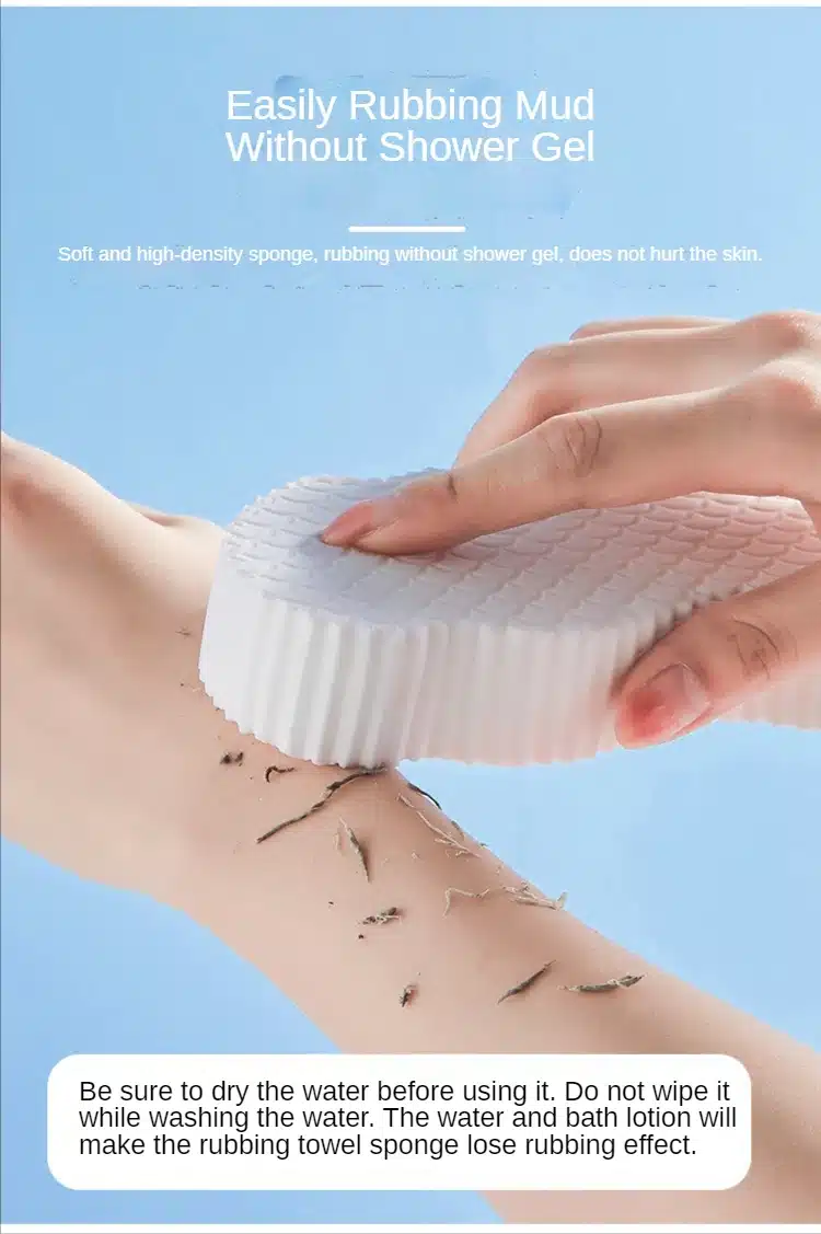 Nettoyage en profondeur avec éponge exfoliante