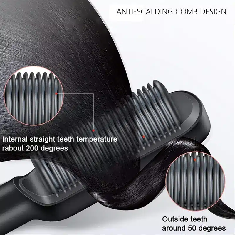 Brosse lissante avec écran LED et anti-brûlure