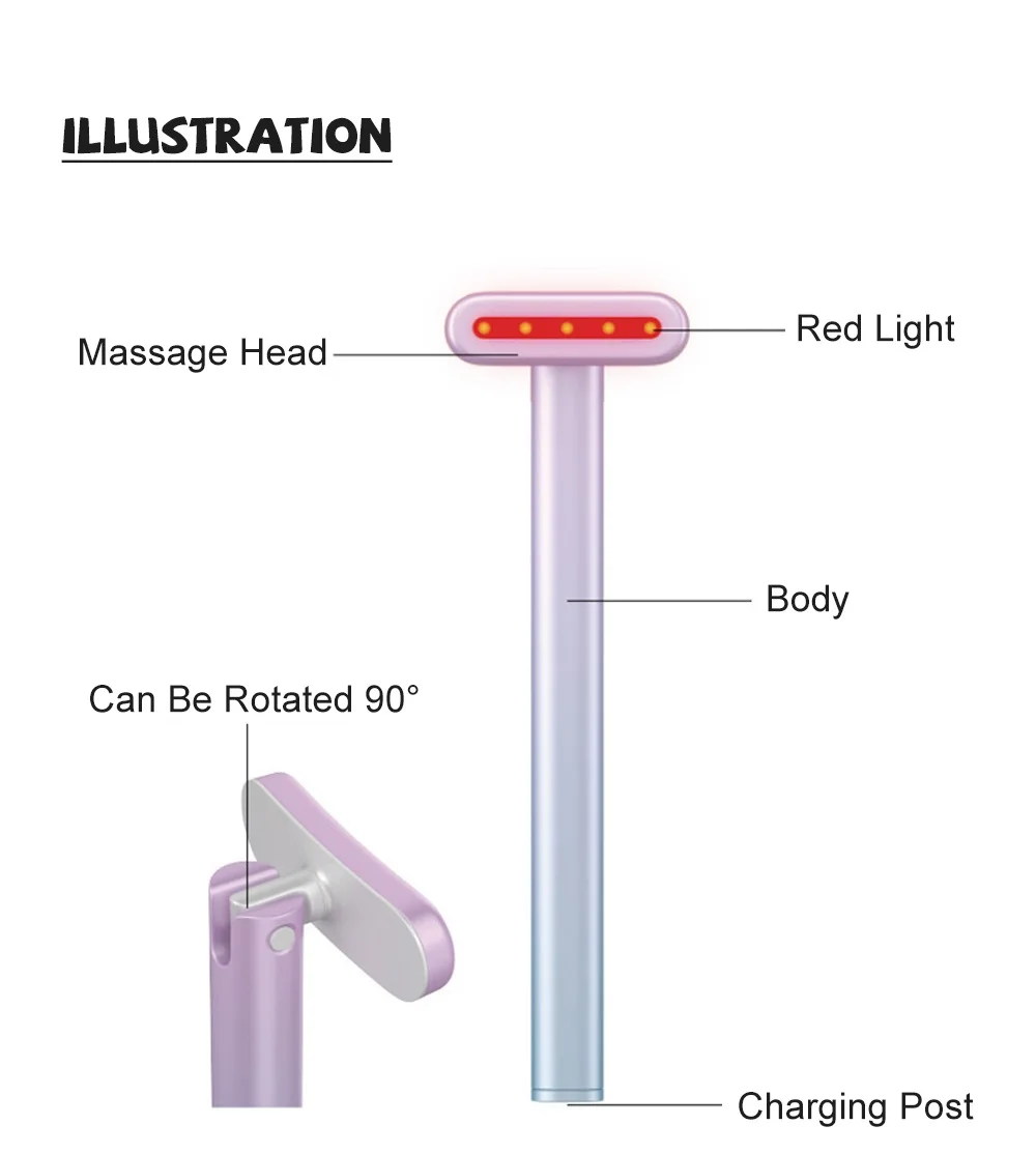 Appareil Massage Yeux – Éclat Instantan 9 Technologie LED et chaleur apaisante